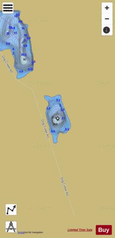 Pigeon Lake #1 depth contour Map - i-Boating App