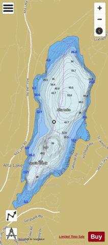 Alta Lake depth contour Map - i-Boating App