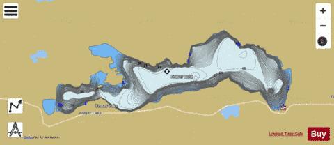 Fraser Lake depth contour Map - i-Boating App