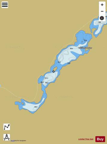 Tacheeda Lakes depth contour Map - i-Boating App