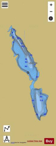 Ant Lake depth contour Map - i-Boating App