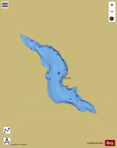 Basalt Lake depth contour Map - i-Boating App