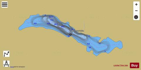 Bearpaw Lake depth contour Map - i-Boating App