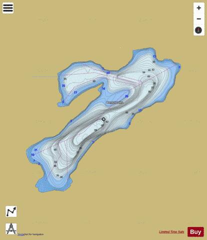 Bentzi Lake depth contour Map - i-Boating App