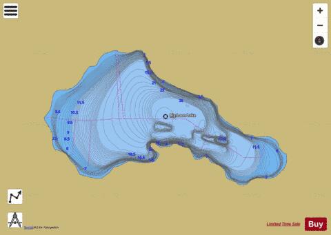 Big Loon Lake depth contour Map - i-Boating App