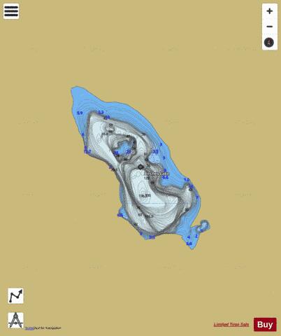Birches Lake depth contour Map - i-Boating App