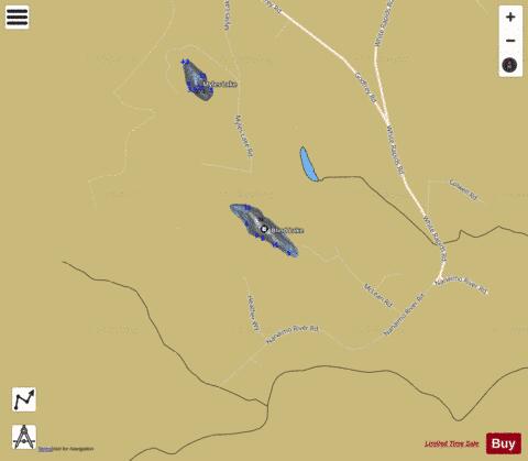 Blind Lake depth contour Map - i-Boating App