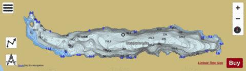 Bonaparte Lake depth contour Map - i-Boating App