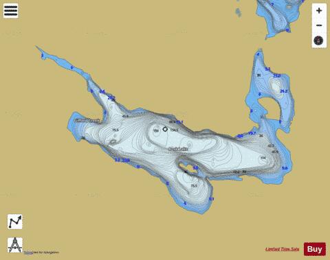 Bosk Lake depth contour Map - i-Boating App