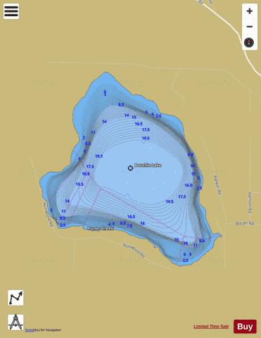 Bouchie Lake depth contour Map - i-Boating App