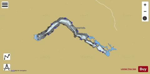 Bowser Lake depth contour Map - i-Boating App