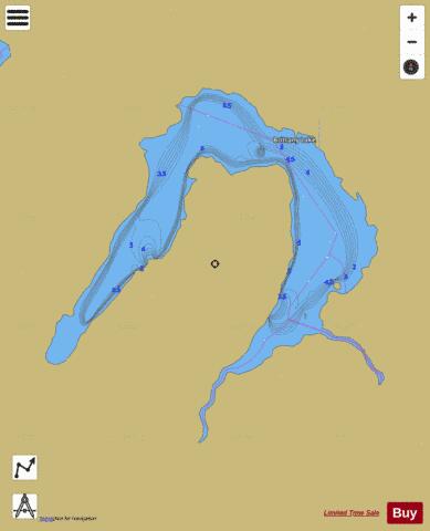 Brittany Lake depth contour Map - i-Boating App