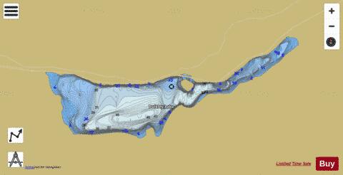 Bulkley Lake depth contour Map - i-Boating App