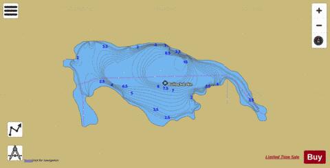 Bullock Lake depth contour Map - i-Boating App