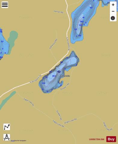 Burn Lake depth contour Map - i-Boating App