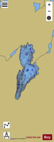 Calvert Island Lake depth contour Map - i-Boating App