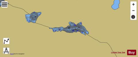 Calvert Island Lake #1 depth contour Map - i-Boating App