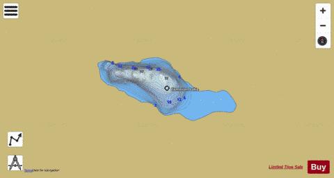 Cameron Lake depth contour Map - i-Boating App