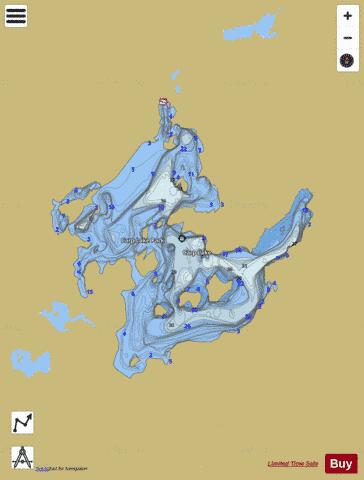 Carp Lake depth contour Map - i-Boating App
