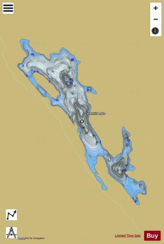 Caverhill Lake depth contour Map - i-Boating App