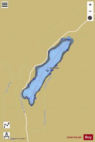 Chain Lake depth contour Map - i-Boating App