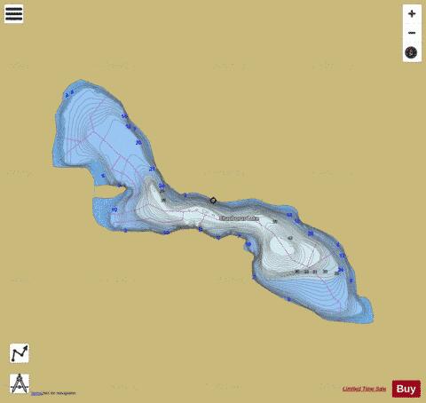Chaoborus Lake depth contour Map - i-Boating App
