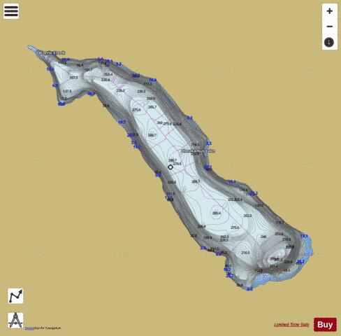 Cheakamus Lake depth contour Map - i-Boating App