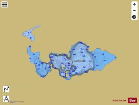 Chooyazi Lake depth contour Map - i-Boating App
