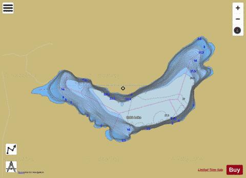 Cobb Lake depth contour Map - i-Boating App