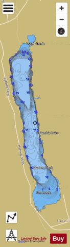 Columbia Lake depth contour Map - i-Boating App