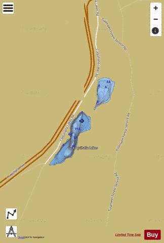 Coquihalla Lakes depth contour Map - i-Boating App