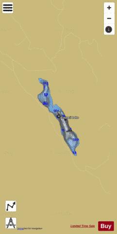 Council Lake depth contour Map - i-Boating App