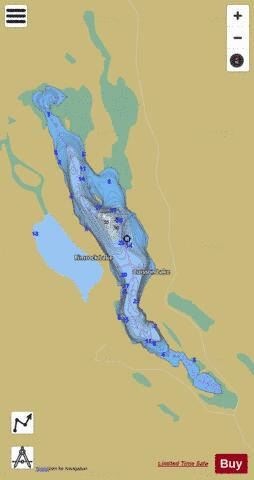 Cuisson Lake depth contour Map - i-Boating App