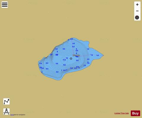 Dia Lake depth contour Map - i-Boating App