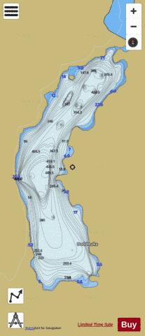 Dodd Lake depth contour Map - i-Boating App