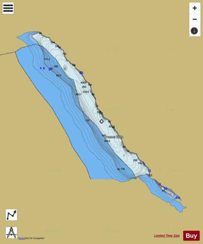 Donner Lake depth contour Map - i-Boating App