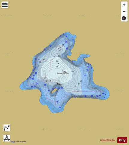 Dorman Lake depth contour Map - i-Boating App
