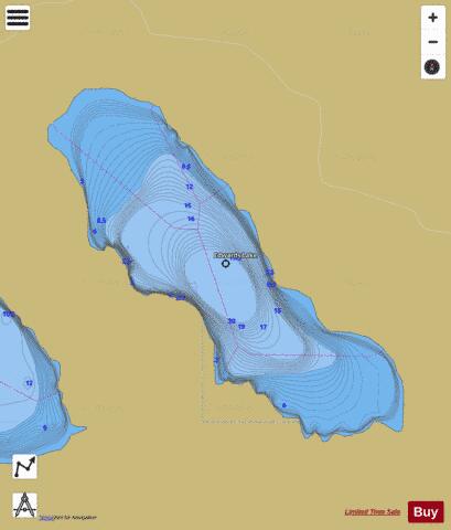 Edwards Lake depth contour Map - i-Boating App