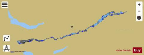 Euchiniko Lakes depth contour Map - i-Boating App