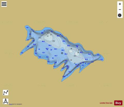 Finger Lake depth contour Map - i-Boating App