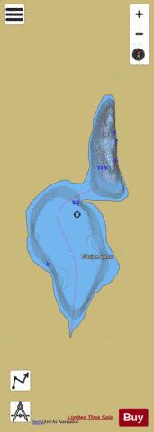 Fission Lake depth contour Map - i-Boating App