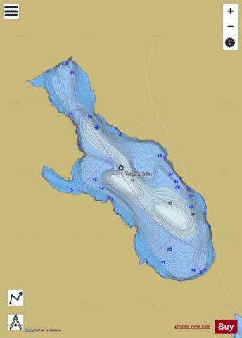 Fletcher Lake depth contour Map - i-Boating App