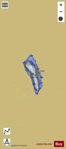 Flora Lake depth contour Map - i-Boating App