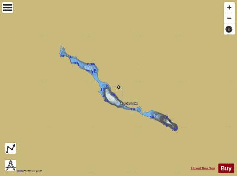 Forcier Lake depth contour Map - i-Boating App