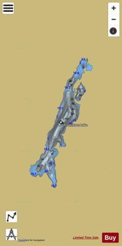 Fredrikson Lake depth contour Map - i-Boating App