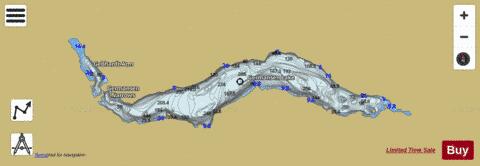 Germansen Lake depth contour Map - i-Boating App