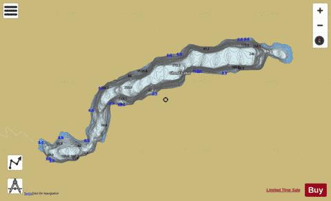 Ghost Lake depth contour Map - i-Boating App