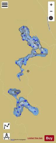 Graffunder Lakes depth contour Map - i-Boating App
