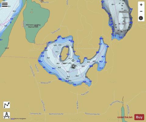 Hague Lake depth contour Map - i-Boating App