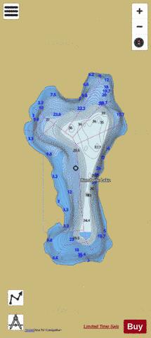 Hambone Lake depth contour Map - i-Boating App